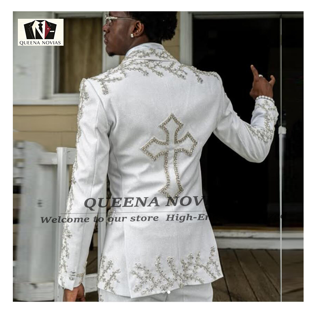 High End Men'S Formal Wear - Abiti da Sposo con Perline e