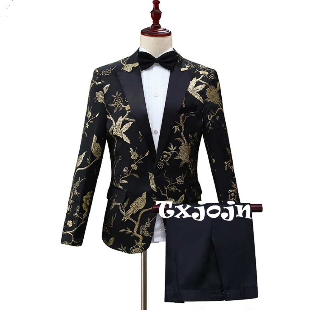 Men Formal Party Wear Outfit - 2026 Nuovo Squisito Jacquard Vestito Set
