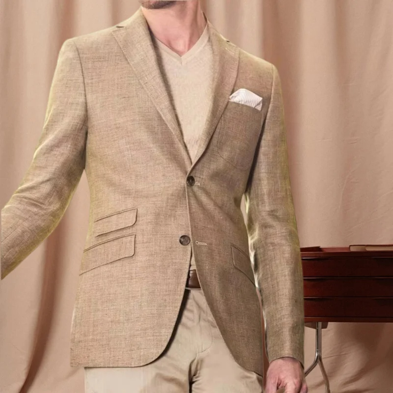 High End Men'S Formal Wear - Completo da uomo in lino: Blazer