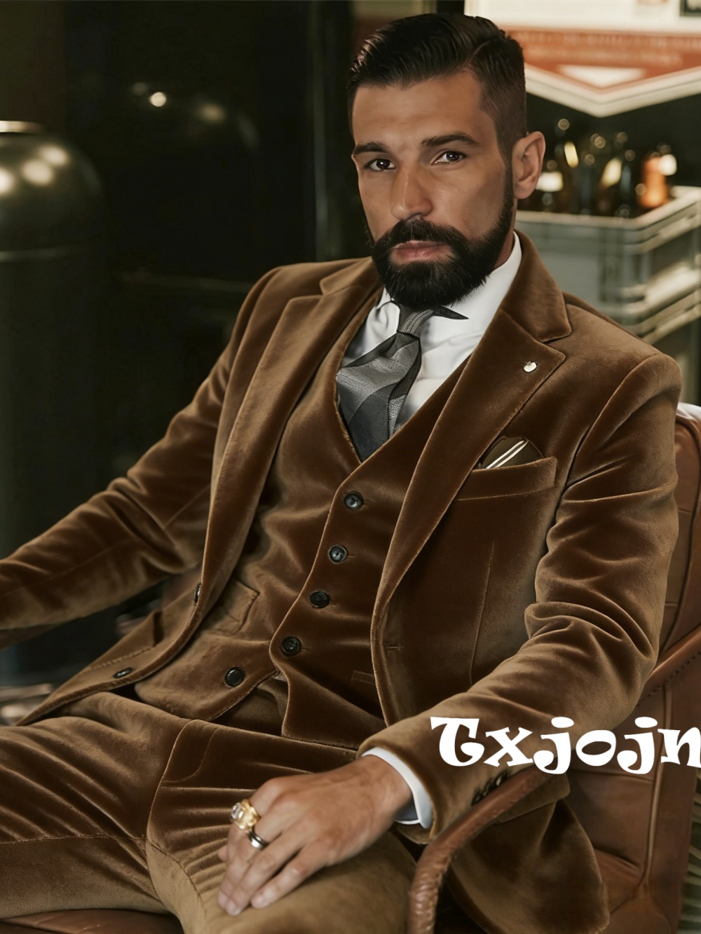 Men Formal Party Wear Outfit - Completo da Uomo in Velluto 3