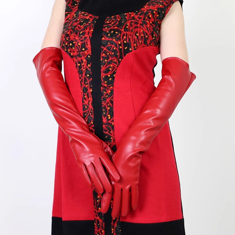Formal Glove Leather - Guanto lungo da donna in pelle