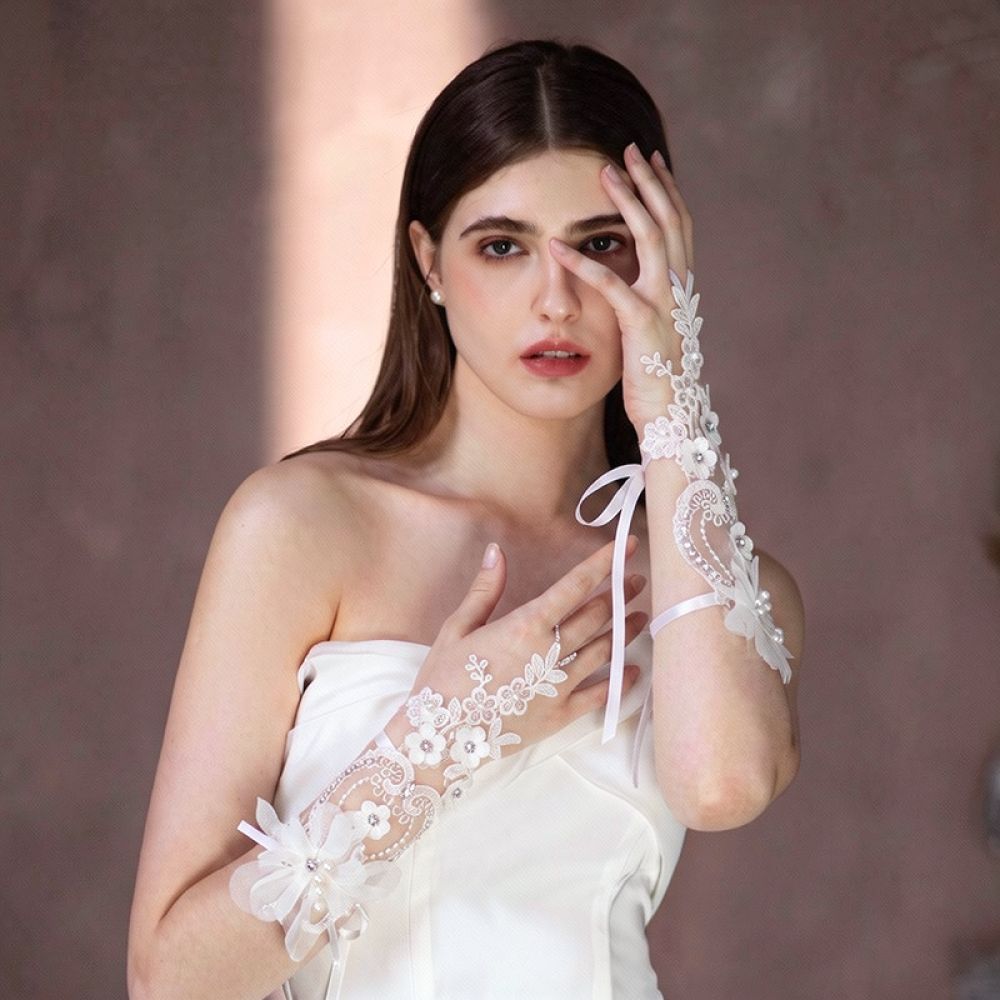 Guanti in pizzo floreale in st - Formal Glove Leather recensione e prezzo
